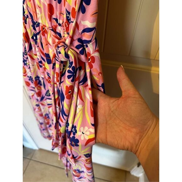 Boden Amanda Jersey Stretchy Midi Floral Print Dress Women Size 10 Regular D0277 - Picture 8 of 13